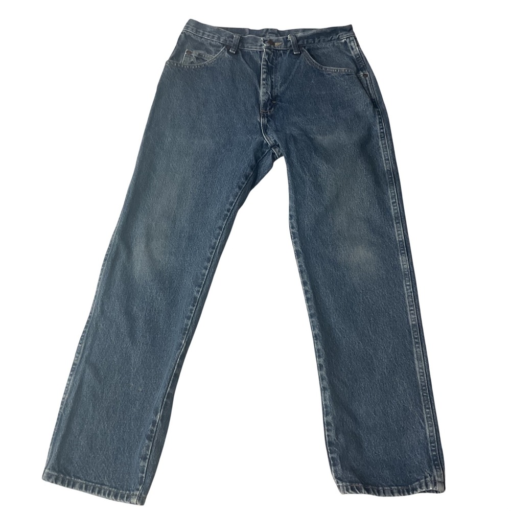 Wrangler Men's Straight Leg 100% Cotton Relaxed Fit Casual Denim Jeans‎ Size 33